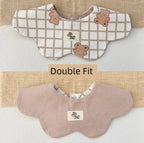[2] Baby double-sided saliva towel ins K-style New arrival baby cotton bib Easiest for match double-sided saliva pocket bib