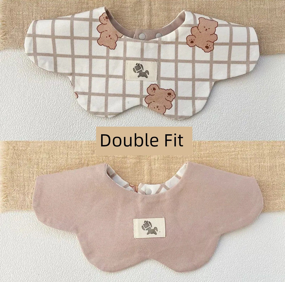 [2] Baby double-sided saliva towel ins K-style New arrival baby cotton bib Easiest for match double-sided saliva pocket bib