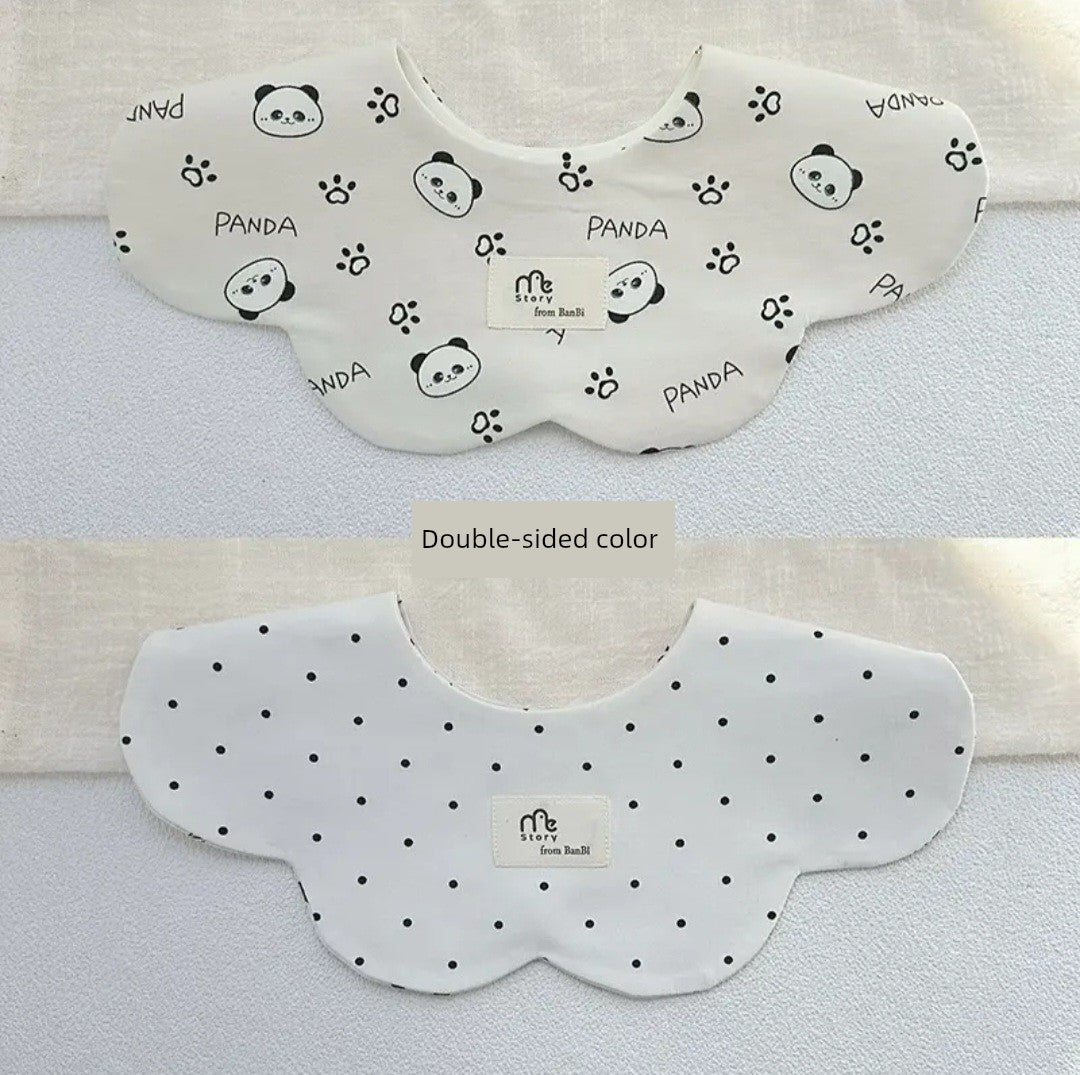 [2] Baby double-sided saliva towel ins K-style New arrival baby cotton bib Easiest for match double-sided saliva pocket bib