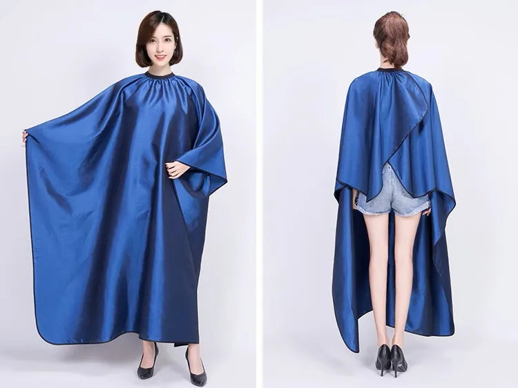Custom Logo Water Repellent Adjustable Metal Button Hair Salon Work Hair Salon Hair Dressing Capes