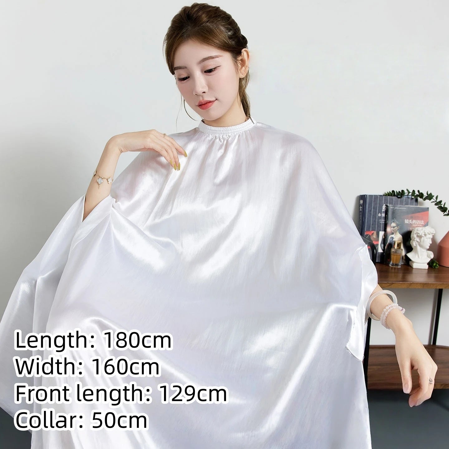 Large Size Hair Salon Hair Cutting Wrap Long Sleeve Hairdresser Robe Anti Hair Gown Barber Hairdressing Cloak Barbershop Apron
