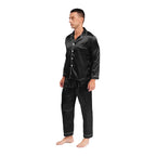Mens Satin Pajamas Set Two Pieces Sleepwear