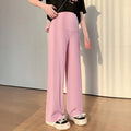 Maternity Clothings Maternity Wide Leg Pregnancy Pants Wear Trousers with Vertical Stripes Clothes for Pregnant Women