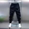 Men's Pants - Solid Color Casual Pants, Sweatpants