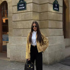 Female Clothing Women's Jacket New Outerwear 2025 Autumn Women's New Style Sequined Small Stand-up Collar Jacket Women Fur Coat