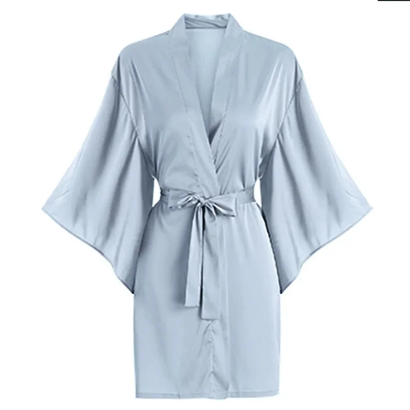 Salon Client Gown Robes Cape Hair Salon Hair Cutting Smock for Clients Kimono Style Black Hairdressing Cape Client Smock