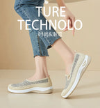 Shoes for women 2025 Spring Autumn hot casual shoes with soft soles lightweight single shoe for women breathable mother shoes