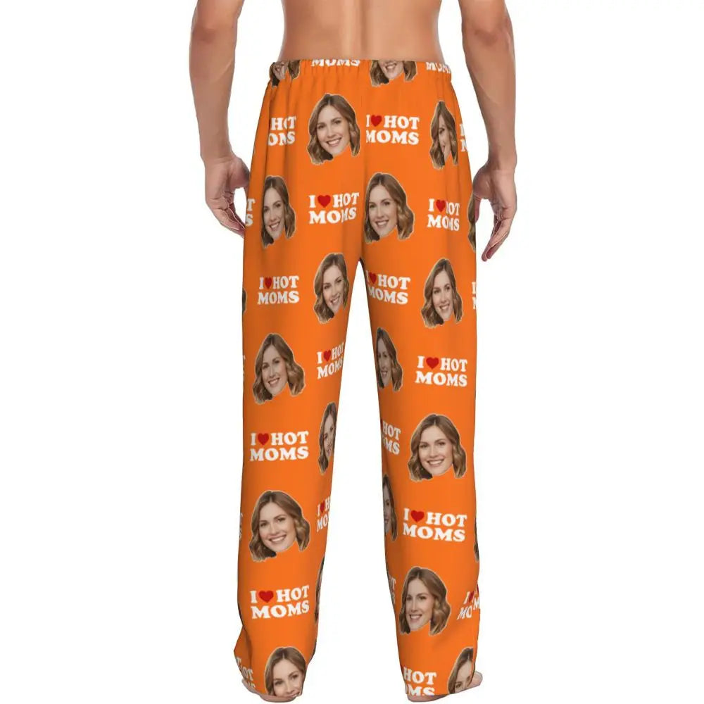 I Love Hot Moms Custom Pajama Pants