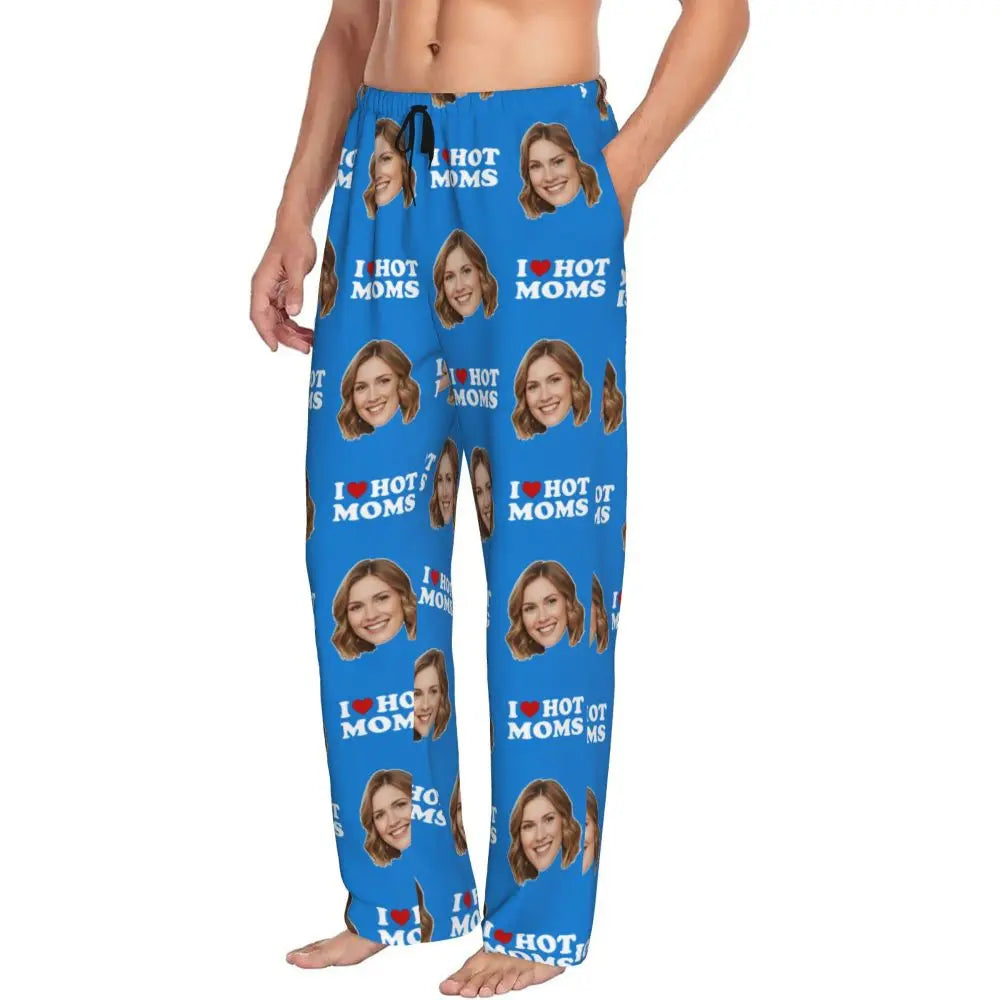 I Love Hot Moms Custom Pajama Pants