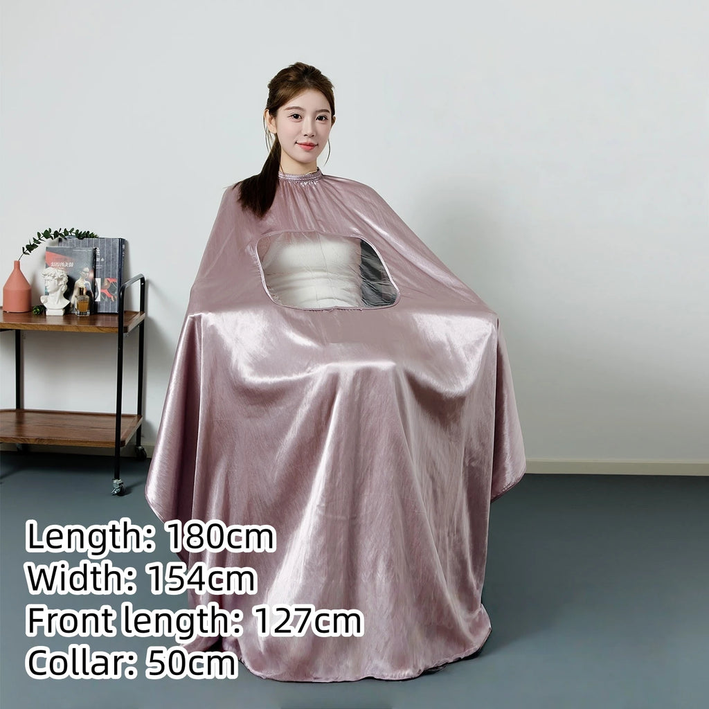 Large Size Hair Salon Hair Cutting Wrap Long Sleeve Hairdresser Robe Anti Hair Gown Barber Hairdressing Cloak Barbershop Apron