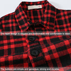 Girl's Shirt,Long Sleeve Girls Checked Dress,Fashion Sweet Teens Blouse,Lapel Letter Print Children's Plaid Tops,Princess Dress