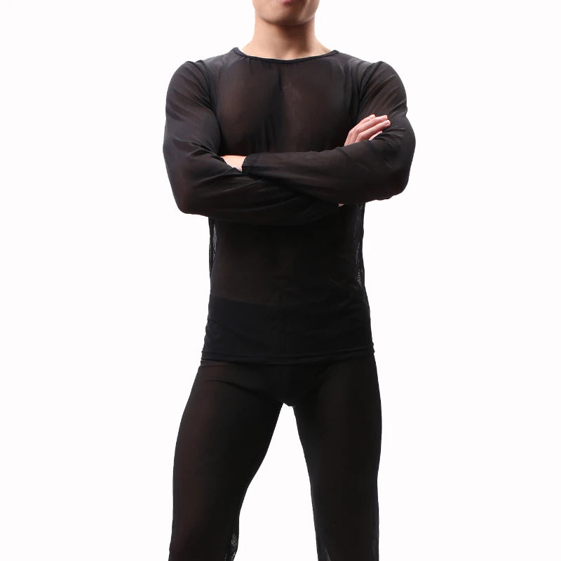Sheer Pajamas for Men Sexy Mens Sleepwear