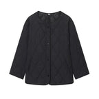 MUJER Black Quilted Jacket Women Padded Demi-season Jackets for Women Long Sleeve Winter Coat Female Outerwears Women's Jacket