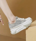 Women's Shoes High on Platform Retro Ladies Footwear Y2k Fashion Casual Light Cheap Offer Daily Routine 39 Vulcanized Shoe Deals