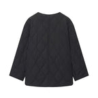 MUJER Black Quilted Jacket Women Padded Demi-season Jackets for Women Long Sleeve Winter Coat Female Outerwears Women's Jacket