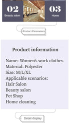 Hair Salon Work Clothes Pet Grooming Uniforms Long Sleeve Beauty Salon Smock Barber Shop Hairdresser Robe Anti Hair Gown Y1206