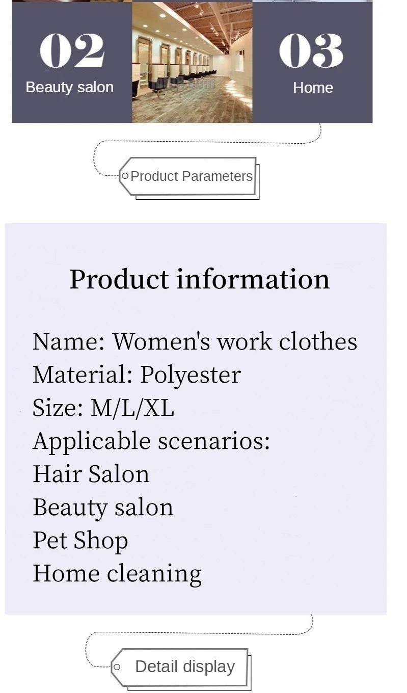 Hair Salon Work Clothes Pet Grooming Uniforms Long Sleeve Beauty Salon Smock Barber Shop Hairdresser Robe Anti Hair Gown Y1206
