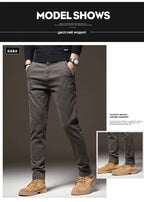 Fall High-End Casual Pants Men's Wear-Resistant Versatile Busin West Pants Trendy Loose Straight Long Pants for Men