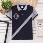 Boys Polo Shirts Short Sleeve Kids Shirt for Boys Collar Tees Fashion Baby Boys Girls Shirts 2-16 Years Children Clothes Tops
