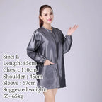 Hair Salon Work Clothes Pet Grooming Uniforms Long Sleeve Beauty Salon Smock Barber Shop Hairdresser Robe Anti Hair Gown Y1206