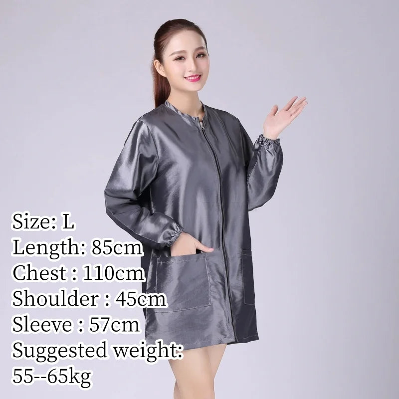 Hair Salon Work Clothes Pet Grooming Uniforms Long Sleeve Beauty Salon Smock Barber Shop Hairdresser Robe Anti Hair Gown Y1206