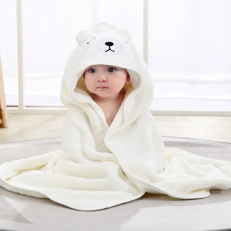 Baby Bath Towels Cartoon Animal Soft Newborn Hooded Towel Blanket Toddler Bathrobe Warm Sleeping Swaddle Wrap for Boys Girls