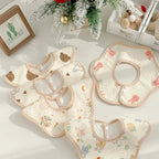 Baby saliva towel cotton bib gauze newborn waterproof spit milk rotating bib cute bib for boys and girls. baby bibs  baby stuff