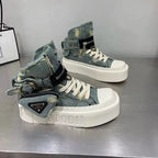 Shoes for Women  Women's Ankle Boots Trendy Retro Denim High-top Women Shoes High-quality Platform Luxury Lady Shoes Botas Mujer