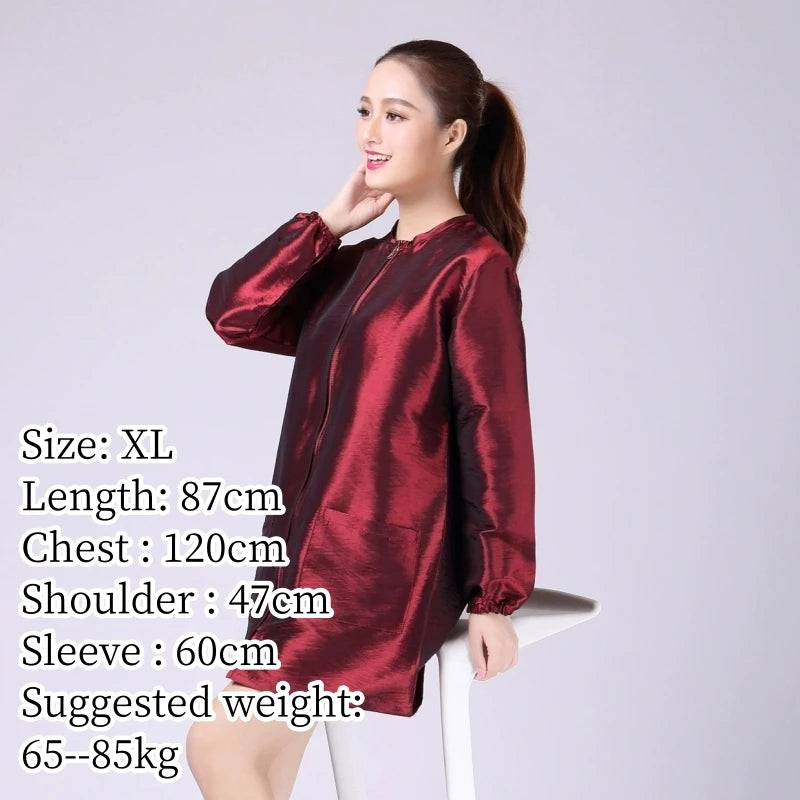 Hair Salon Work Clothes Pet Grooming Uniforms Long Sleeve Beauty Salon Smock Barber Shop Hairdresser Robe Anti Hair Gown Y1206