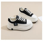 Shoes for Women Autumn Trend New Woman Flats Shoes Chunky Lace-up Soft-sole Casual Sneakers Female Vulcanized Shoe Walking Shoe