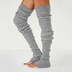 Winter Long Warm Leg Warmers Knitting Knee High Socks Girl Boot Topper Sock Skinny Stockings Lolita Knitted Crochet Long Socks