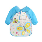 0-3 Years Baby EVA Waterproof Anti-dirty Bib Long Sleeve Strap Coat Dirt Proof Soft Feeding Bib Cute Cartoon Pattern Burp Cloths