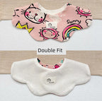 [2] Baby double-sided saliva towel ins K-style New arrival baby cotton bib Easiest for match double-sided saliva pocket bib