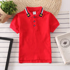 Boys Polo Shirts Short Sleeve Kids Shirt for Boys Collar Tees Fashion Baby Boys Girls Shirts 2-16 Years Children Clothes Tops