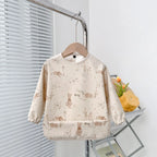 2025New Solid Color Painting Smock Baby's Soft Waterproof Long Sleeve Art Smock Feeding Bib Apron for Kids Accessories