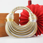 Women 2025 New Gold Luxury Designer Brand Handwoven Noodle Bags Rope Knotted Pulled Hobo Silver Evening Clutch Chic