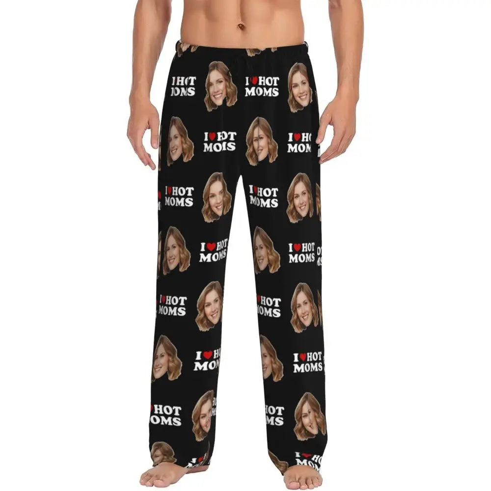 I Love Hot Moms Custom Pajama Pants