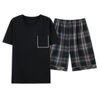 Men Pajamas Short Sleeve Shorts