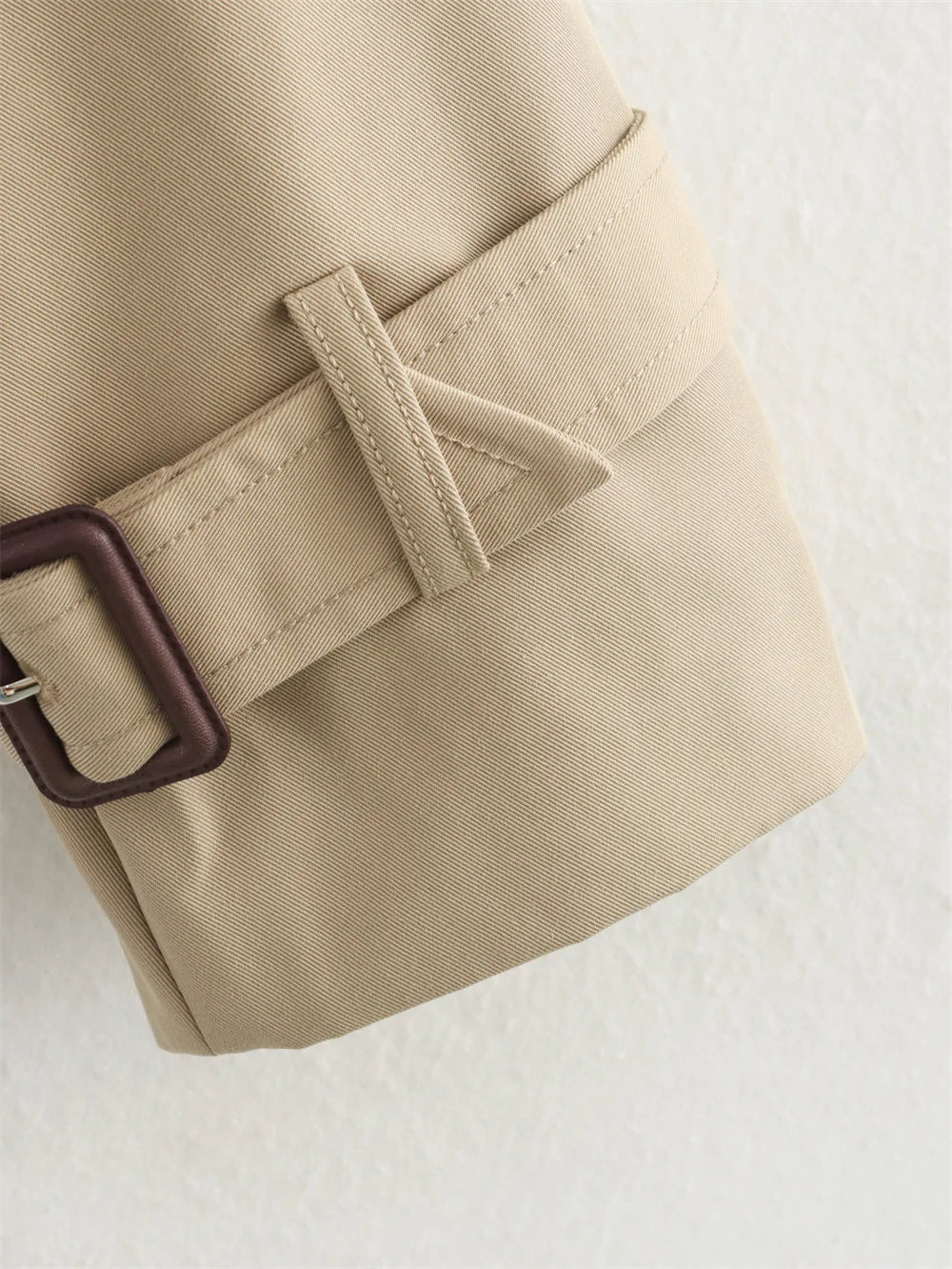 Ladies Vintage Cropped Trench Spring Autumn Jacket Women Streetwear Double Breasted Long Sleeve Top Female Chic Coat Outfits