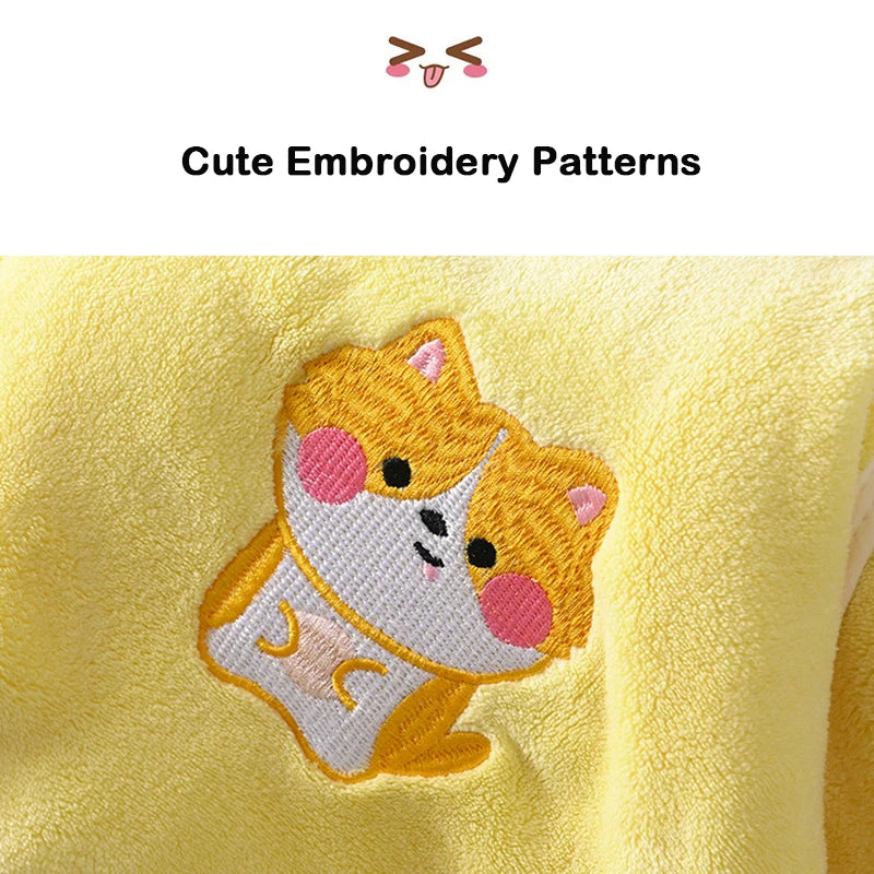 Printed baby bath towel 43*41 inches absorbent non-linting lovely embroidery pattern texture light and soft feel delicate