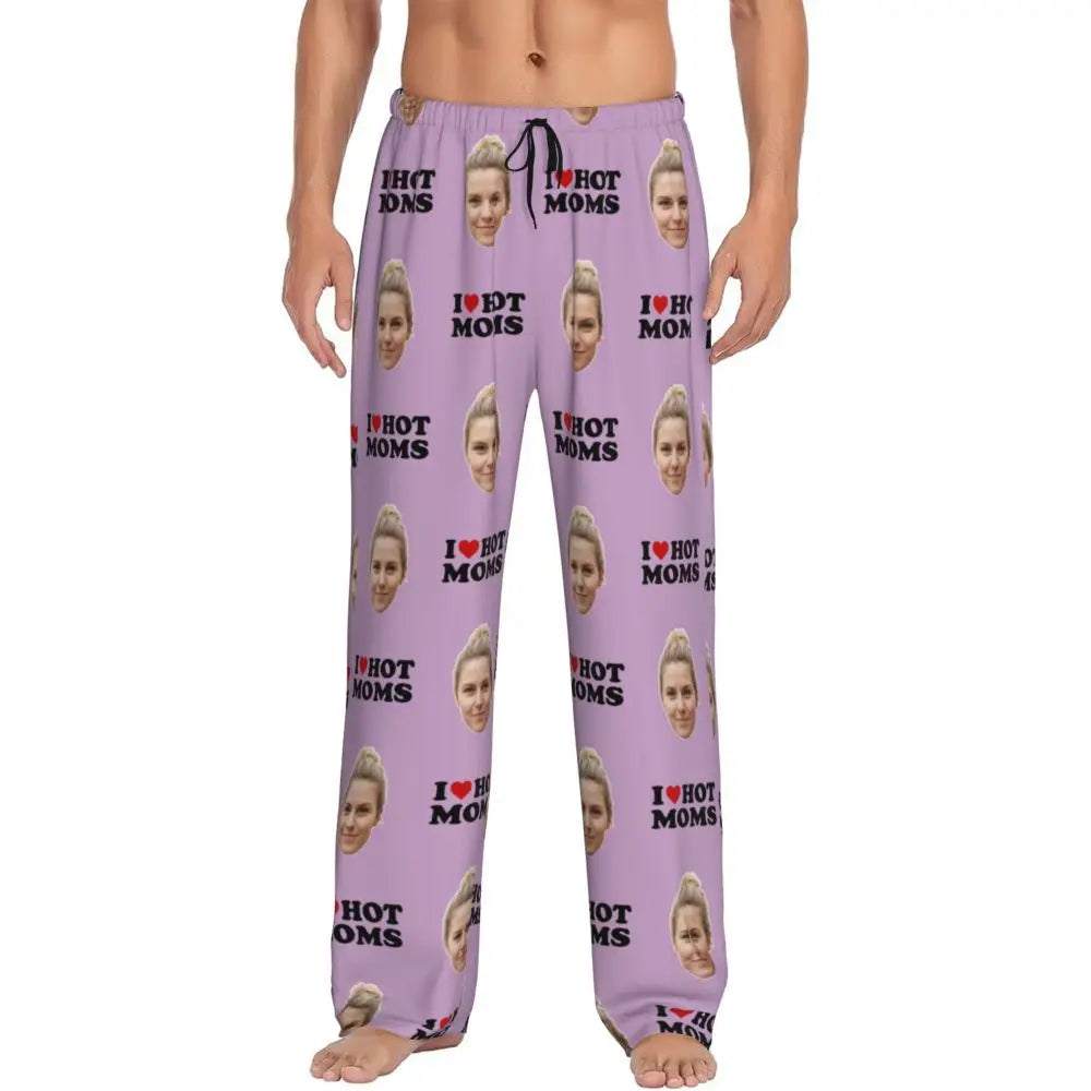 I Love Hot Moms Custom Pajama Pants