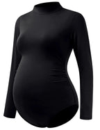 Maternity Bodysuit Pregnant Long Sleeve Stretchy Sexy Tight Bodycon Women's Photography Clothing Large Size