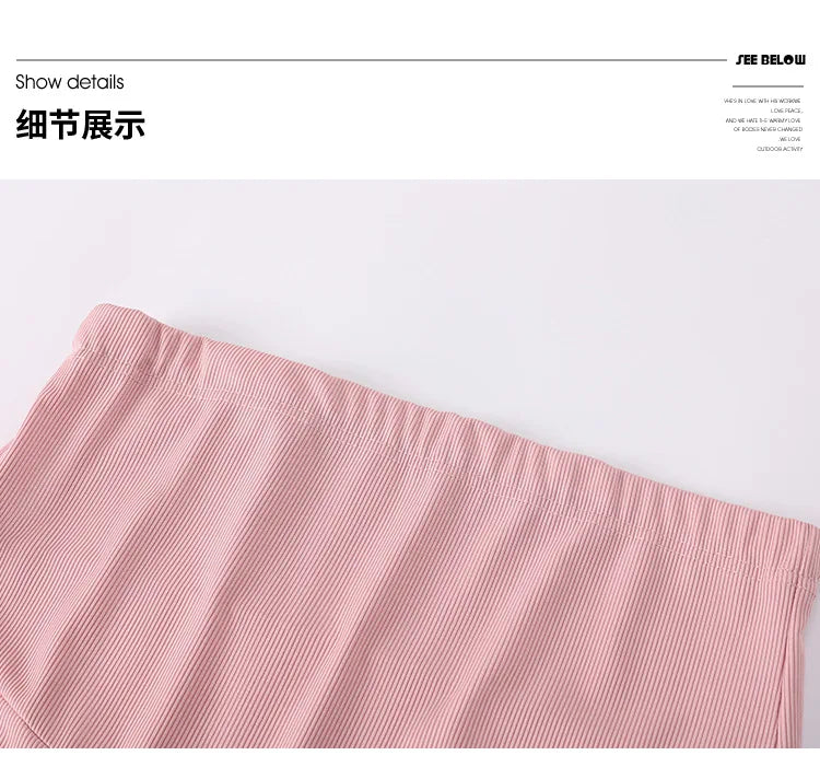 Maternity Clothings Maternity Wide Leg Pregnancy Pants Wear Trousers with Vertical Stripes Clothes for Pregnant Women