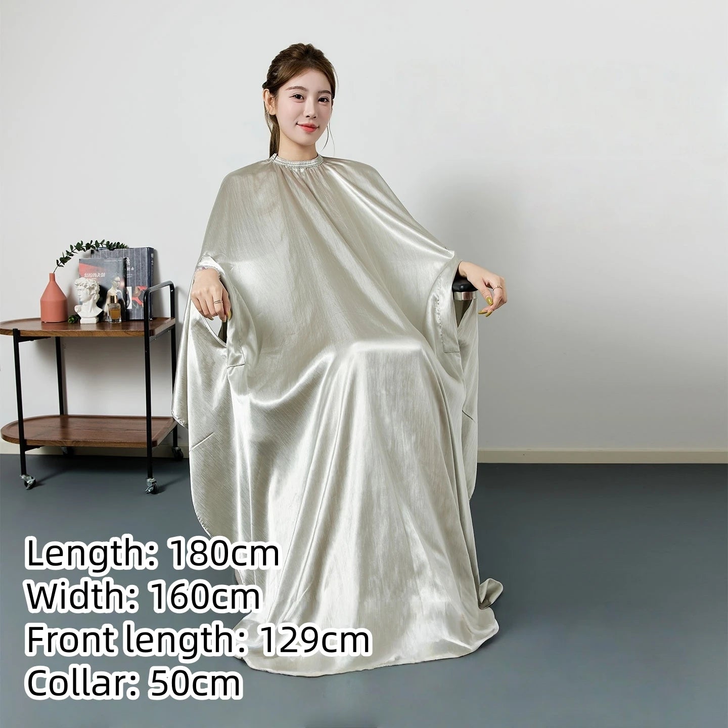 Large Size Hair Salon Hair Cutting Wrap Long Sleeve Hairdresser Robe Anti Hair Gown Barber Hairdressing Cloak Barbershop Apron