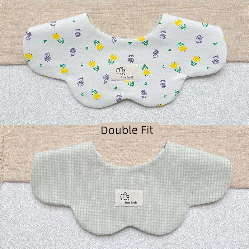 [2] Baby double-sided saliva towel ins K-style New arrival baby cotton bib Easiest for match double-sided saliva pocket bib