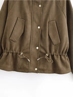 Women's Jackets 2025 Autumn Winter New Fashion Long Sleeves Double-Breasted Hooded Jacket Female High Street Elegant New Coats