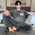 Men's Winter Pajamas Men's Sports Suit Homewear Pajamas Youth Clothes Y2K Casual Wear Full Man Tracksuit Workout Set Bathrobe