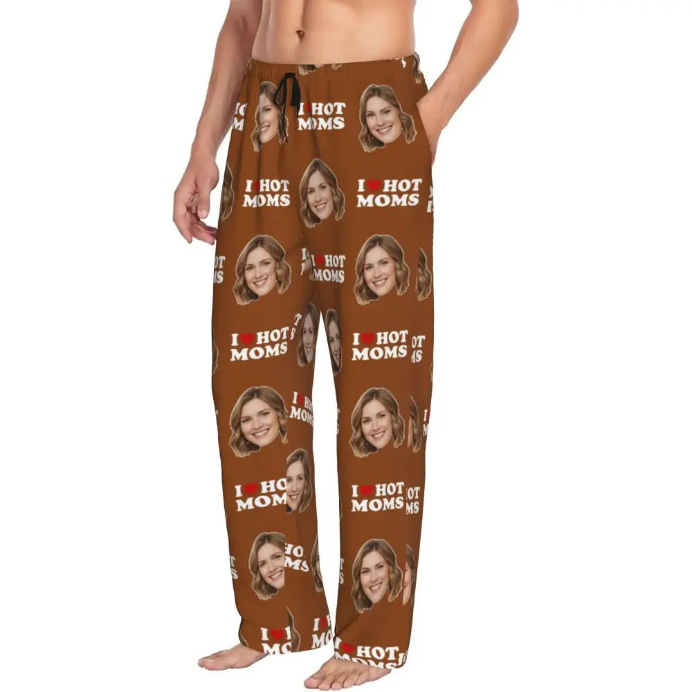 I Love Hot Moms Custom Pajama Pants