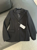 ZW Series Shoulder Padded Slim Fit Suit Jacket for Women ETJ 2025 New Collection with Waist Cinching Design  Casual Suit Jacket