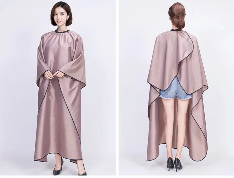 Custom Logo Water Repellent Adjustable Metal Button Hair Salon Work Hair Salon Hair Dressing Capes